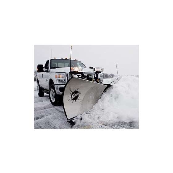 Fisher 9.6 Stainless Steel VX2 V-Plow Plowing