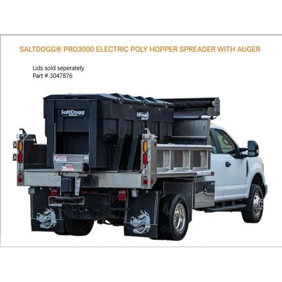 PRO3000 Saltdogg 3 Yard Electric Poly Hopper Sprea
