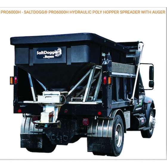SaltDogg PRO6000H Hydraulic 6 Yard Poly Hopper Spr