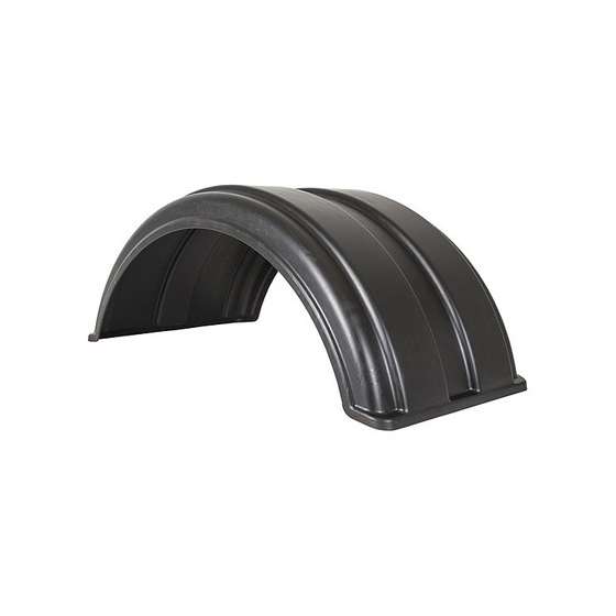 Buyers Poly 17 in. Black FENDER, DUAL REAR WHEELS- 8590017